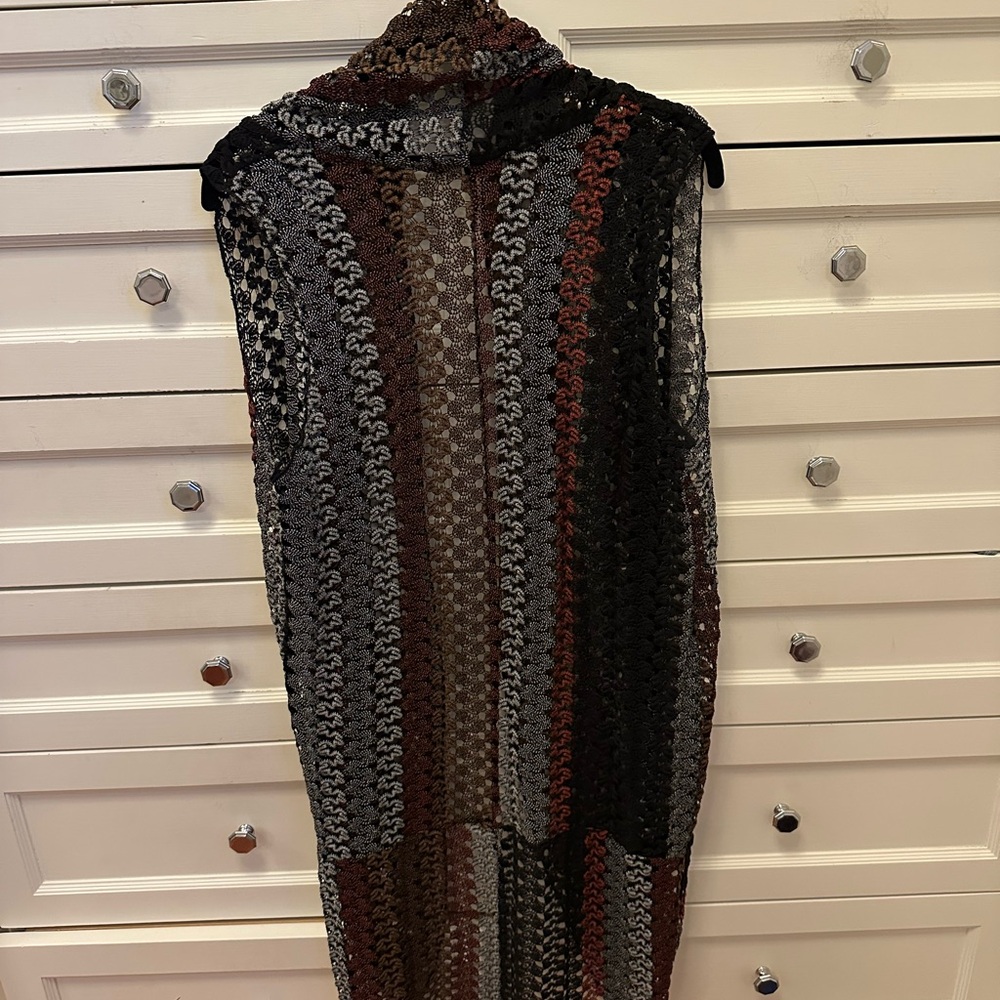 Elegant Multicolor Knit Women's Vest